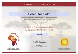 Computer Calm - IT Schools Africa May 2014